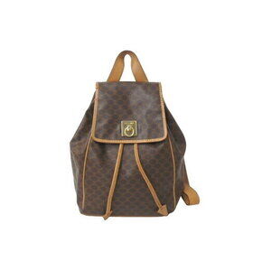 Celine Backpack Macadam Leather Brown Beige